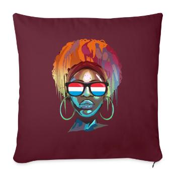 Luxembourg - Housse de coussin décorative 45 x 45 cm - bordeaux - Devant