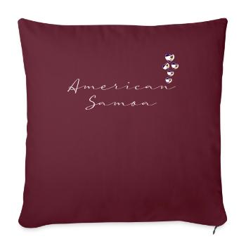Amerikanisch-Samoa - Sofakissenbezug 45 x 45 cm - Burgunderrot - Vorne