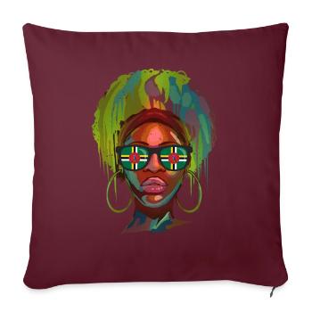 Dominique - Housse de coussin décorative 45 x 45 cm - bordeaux - Devant