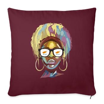 Chypre - Housse de coussin décorative 45 x 45 cm - bordeaux - Devant