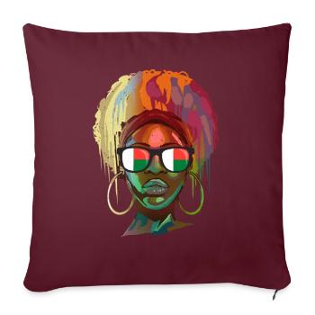 Madagaskar - Sofakissenbezug 45 x 45 cm - Burgunderrot - Vorne