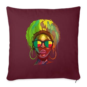 Bermudes - Housse de coussin décorative 45 x 45 cm - bordeaux - Devant