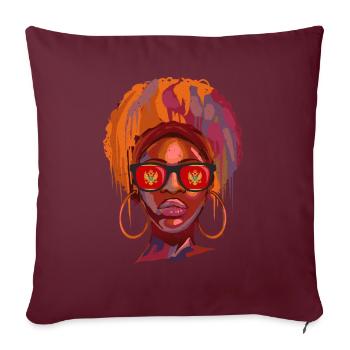 Monténégro - Housse de coussin décorative 45 x 45 cm - bordeaux - Devant
