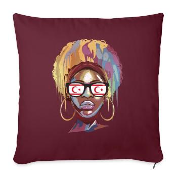 Chypre du Nord - Housse de coussin décorative 45 x 45 cm - bordeaux - Devant