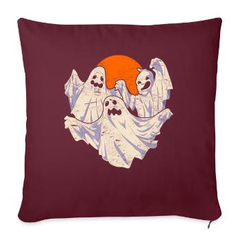 Fantôme Halloween Costume Cadeau Fantôme - Housse de coussin décorative 45 x 45 cm - bordeaux - Devant