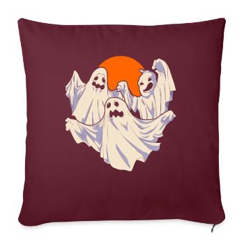 Fantôme Halloween Costume Cadeau Fantôme - Housse de coussin décorative 45 x 45 cm - bordeaux - Devant