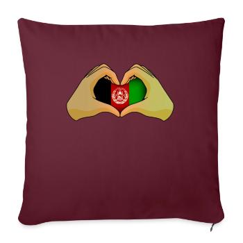 Afghanistan - Housse de coussin décorative 45 x 45 cm - bordeaux - Devant