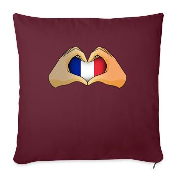 France - Housse de coussin décorative 45 x 45 cm - bordeaux - Devant