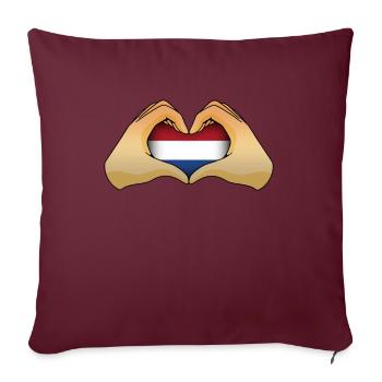 Antilles néerlandaises - Housse de coussin décorative 45 x 45 cm - bordeaux - Devant