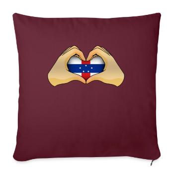 Antilles néerlandaises - Housse de coussin décorative 45 x 45 cm - bordeaux - Devant