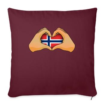 Norvège - Housse de coussin décorative 45 x 45 cm - bordeaux - Devant