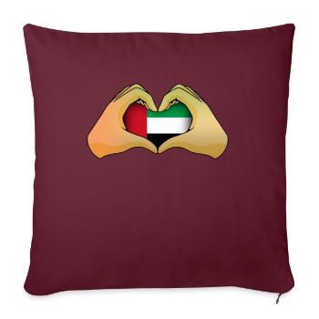 Emirats Arabes Unis - Housse de coussin décorative 45 x 45 cm - bordeaux - Devant
