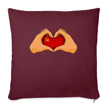 Union soviétique - Housse de coussin décorative 45 x 45 cm - bordeaux - Devant