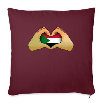 Sudan - Sofakissenbezug 45 x 45 cm - Burgunderrot - Vorne