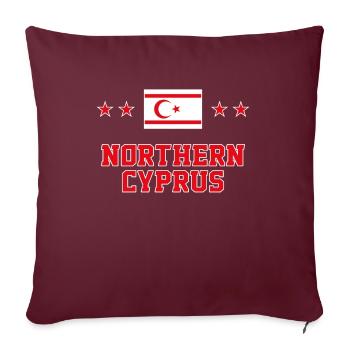 Chypre du Nord - Housse de coussin décorative 45 x 45 cm - bordeaux - Devant