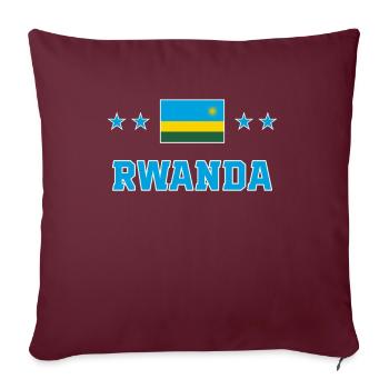 Ruanda - Sofakissenbezug 45 x 45 cm - Burgunderrot - Vorne