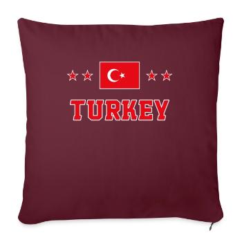 Turquie - Housse de coussin décorative 45 x 45 cm - bordeaux - Devant