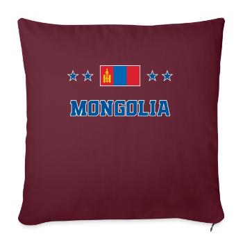 Mongolei - Sofakissenbezug 45 x 45 cm - Burgunderrot - Vorne