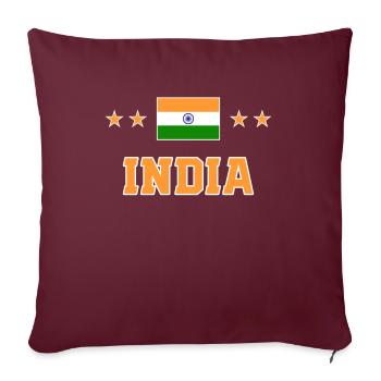 Indien - Sofakissenbezug 45 x 45 cm - Burgunderrot - Vorne