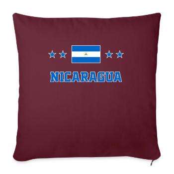 Nicaragua - Sofakissenbezug 45 x 45 cm - Burgunderrot - Vorne