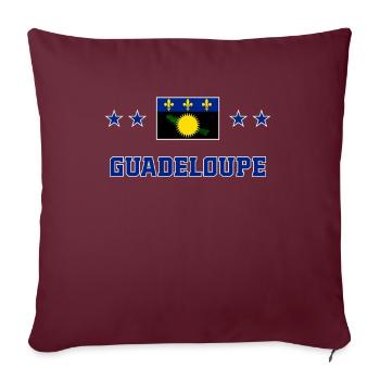 Guadeloupe - Housse de coussin décorative 45 x 45 cm - bordeaux - Devant