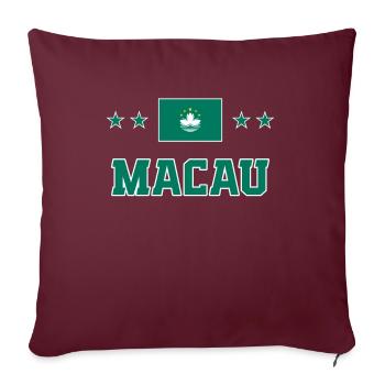 Macao - Housse de coussin décorative 45 x 45 cm - bordeaux - Devant