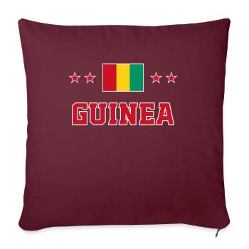 Guinée - Housse de coussin décorative 45 x 45 cm - bordeaux - Devant