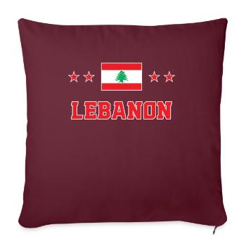 Libanon - Sofakissenbezug 45 x 45 cm - Burgunderrot - Vorne