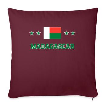 Madagaskar - Sofakissenbezug 45 x 45 cm - Burgunderrot - Vorne