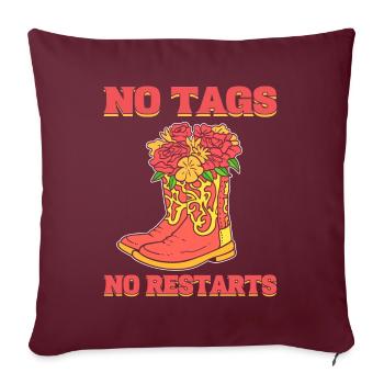 Pas de tags Pas de redémarrages Danse en ligne Danse en ligne - Housse de coussin décorative 45 x 45 cm - bordeaux - Devant