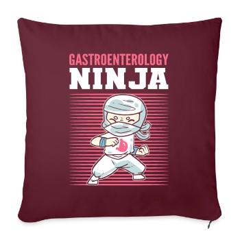 Gastroenterologie Ninja Gastroenterologe - Sofakissenbezug 45 x 45 cm - Burgunderrot - Vorne