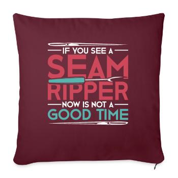 J’étais sans surveillance Funny Gift Sewing - Housse de coussin décorative 45 x 45 cm - bordeaux - Devant