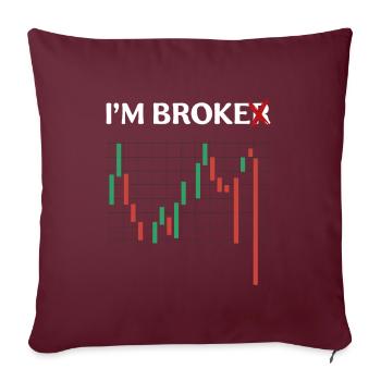 Aktienmarkt Bit Trading Millionaire's Funny - Sofakissenbezug 45 x 45 cm - Burgunderrot - Vorne