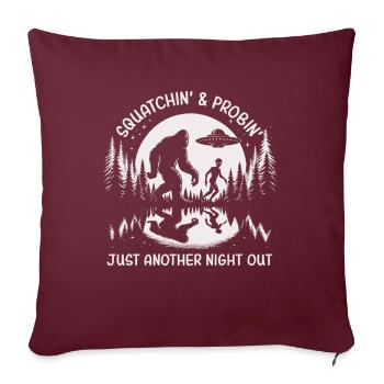 Squatchin' Probin' - For the Cryptid Hunters & - Sofakissenbezug 45 x 45 cm - Burgunderrot - Vorne