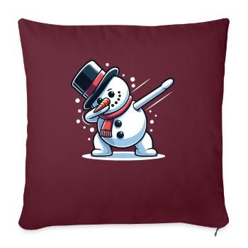 Dabbing Christmas Snowman Dab Christmas - Sofa pillowcase 17,3'' x 17,3'' (45 x 45 cm) - burgundy - Front