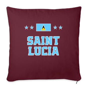 Sainte-Lucie - Housse de coussin décorative 45 x 45 cm - bordeaux - Devant