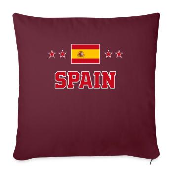 Spanien - Sofakissenbezug 45 x 45 cm - Burgunderrot - Vorne