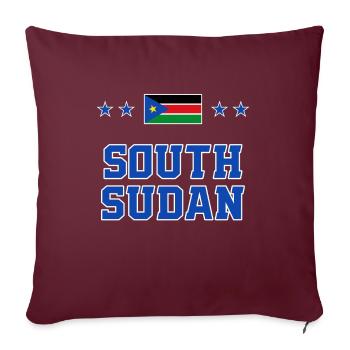 Sud Soudan - Housse de coussin décorative 45 x 45 cm - bordeaux - Devant
