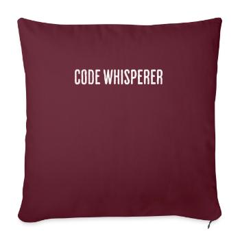 Whispering To Codes – Einzigartiges - Sofakissenbezug 45 x 45 cm - Burgunderrot - Vorne