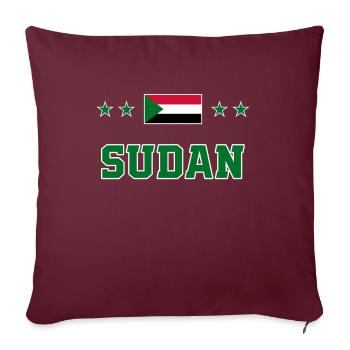 Sudan - Sofakissenbezug 45 x 45 cm - Burgunderrot - Vorne