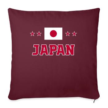 Japan - Sofakissenbezug 45 x 45 cm - Burgunderrot - Vorne
