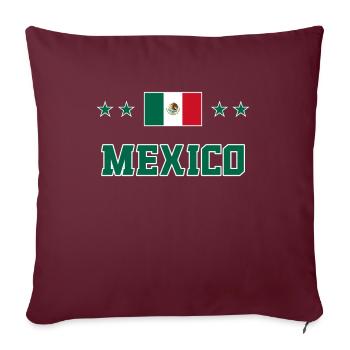 Mexique - Housse de coussin décorative 45 x 45 cm - bordeaux - Devant