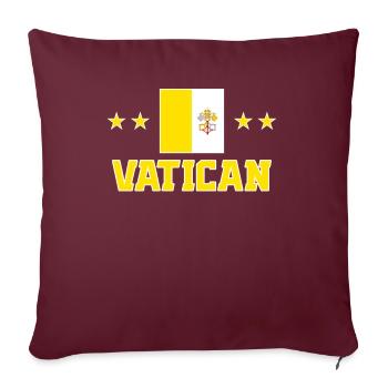 Vatican - Housse de coussin décorative 45 x 45 cm - bordeaux - Devant