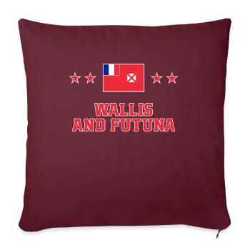Wallis und Futuna - Sofakissenbezug 45 x 45 cm - Burgunderrot - Vorne