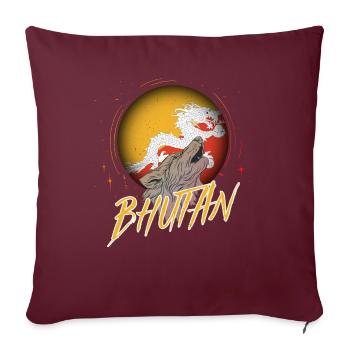 Bhutan - Sofakissenbezug 45 x 45 cm - Burgunderrot - Vorne