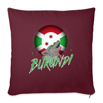 Burundi - Sofakissenbezug 45 x 45 cm - Burgunderrot - Vorne