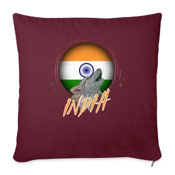 Indien - Sofakissenbezug 45 x 45 cm - Burgunderrot - Vorne