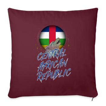 Zentralafrikanische Republik - Sofakissenbezug 45 x 45 cm - Burgunderrot - Vorne