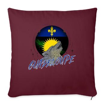 Guadeloupe - Housse de coussin décorative 45 x 45 cm - bordeaux - Devant