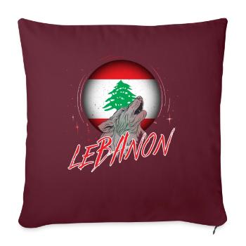 Libanon - Sofakissenbezug 45 x 45 cm - Burgunderrot - Vorne